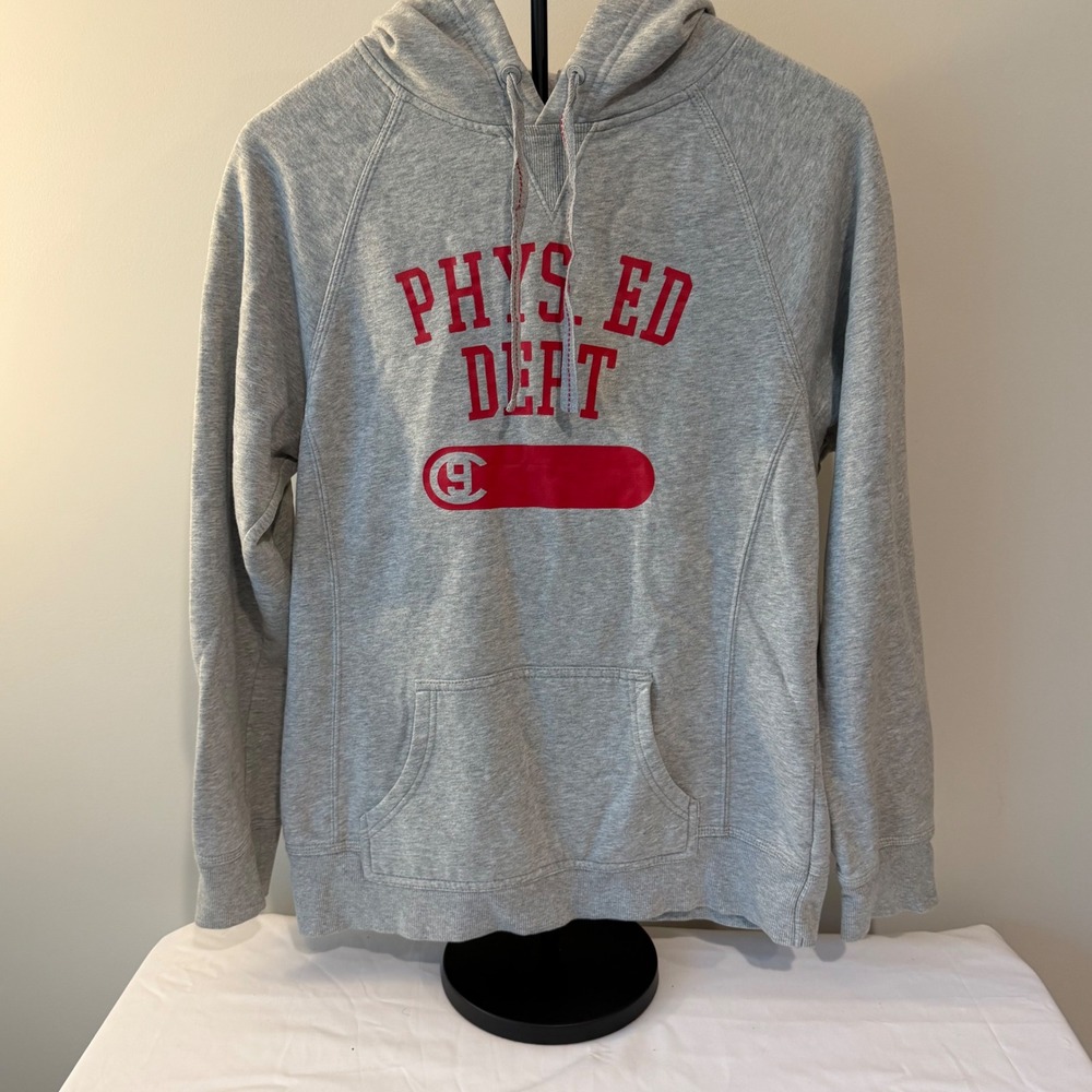 C9 by Champion Womens Gray Phys Ed Dept Graphic Hoodie Sweatshirt Size M